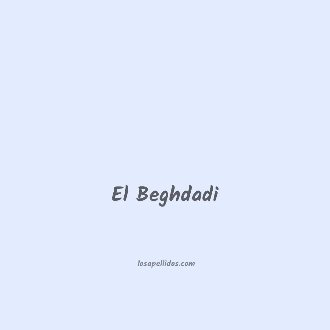 El beghdadi en chino