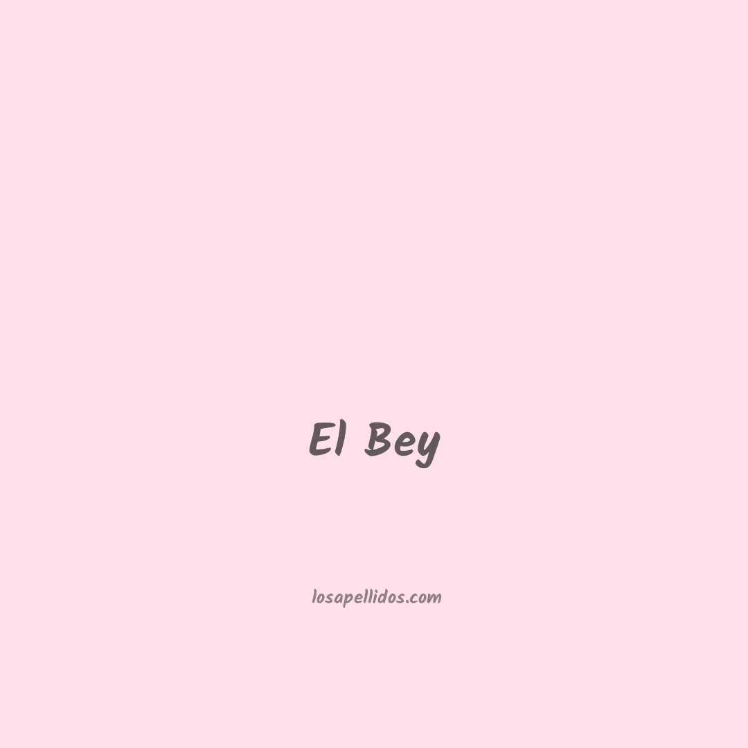 El bey en chino