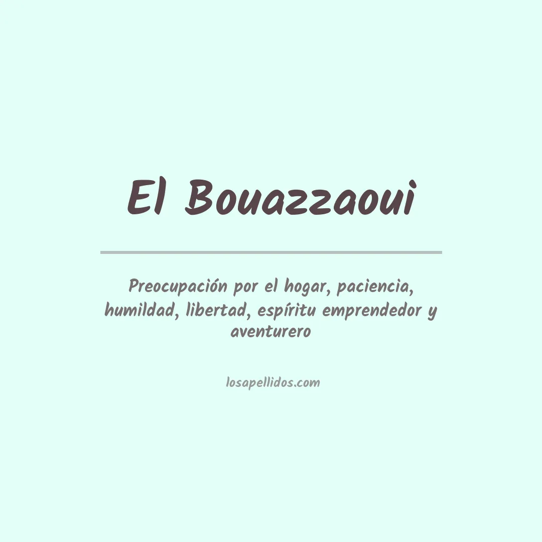 Apellido El bouazzaoui