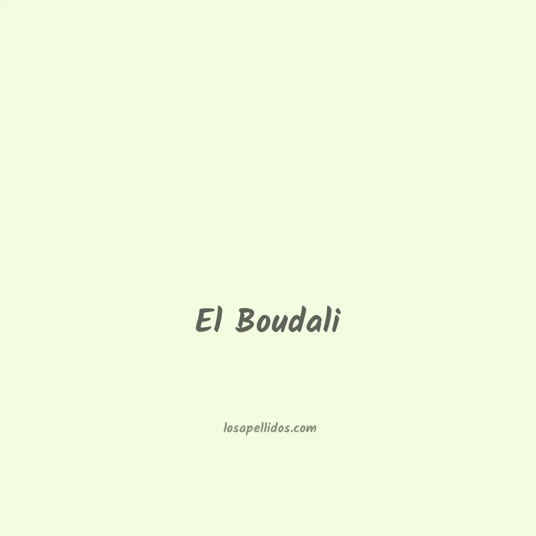 El boudali en chino