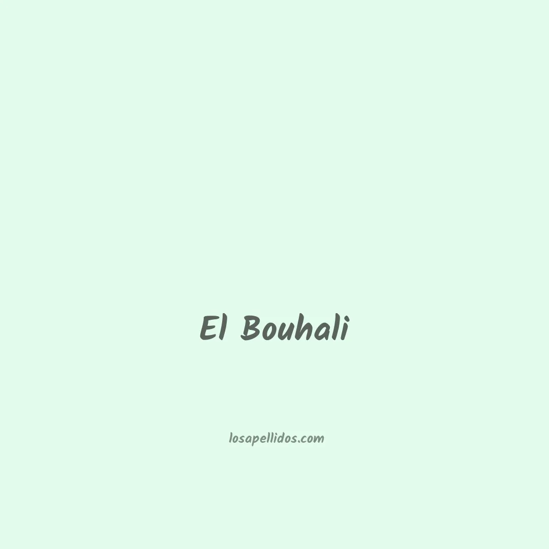 El bouhali en chino