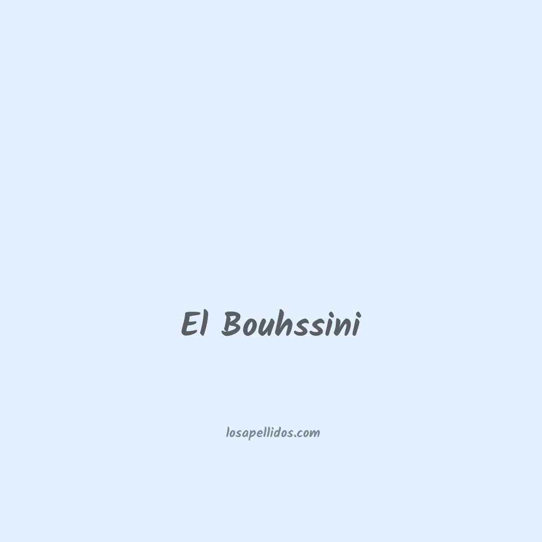 El bouhssini en chino