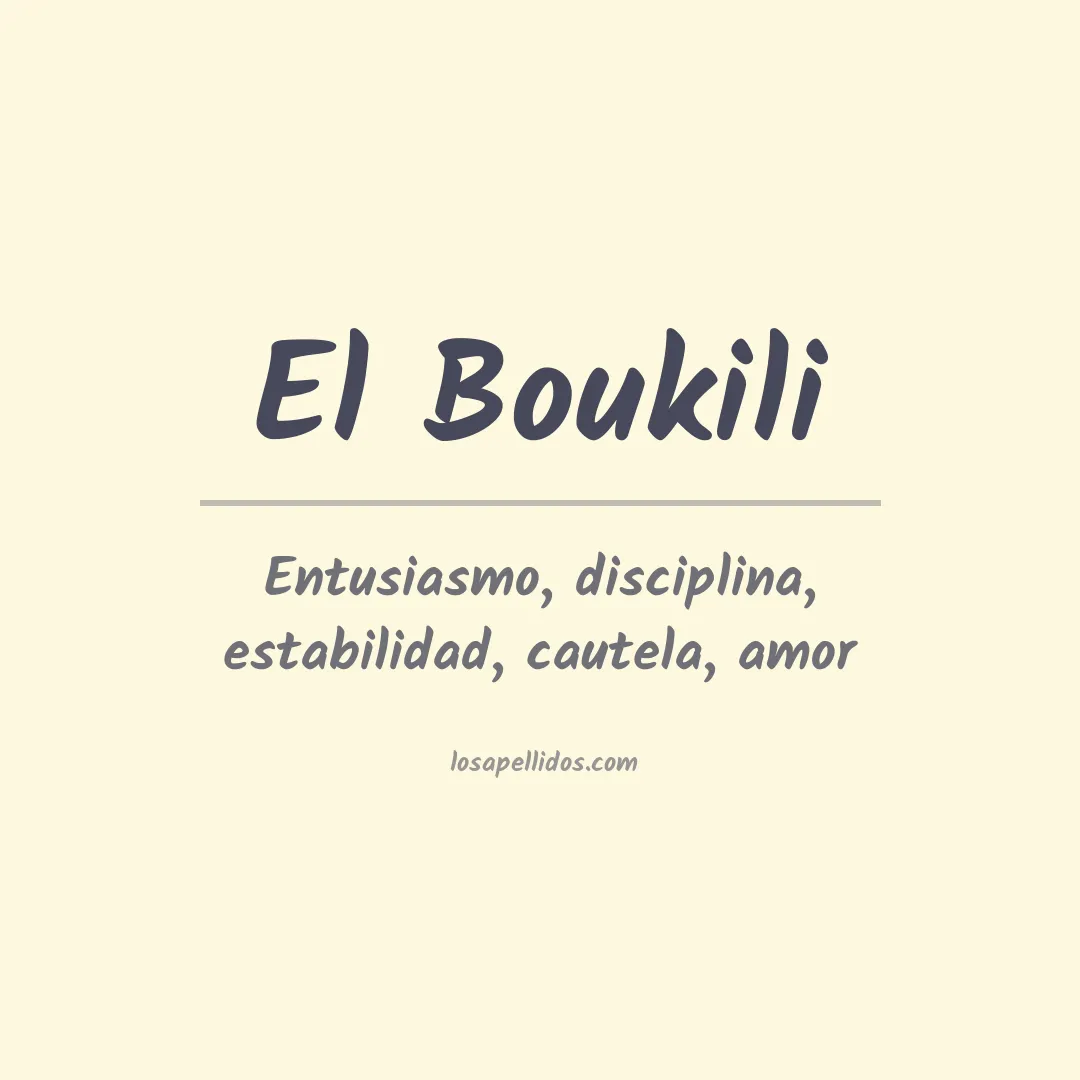 Apellido El boukili