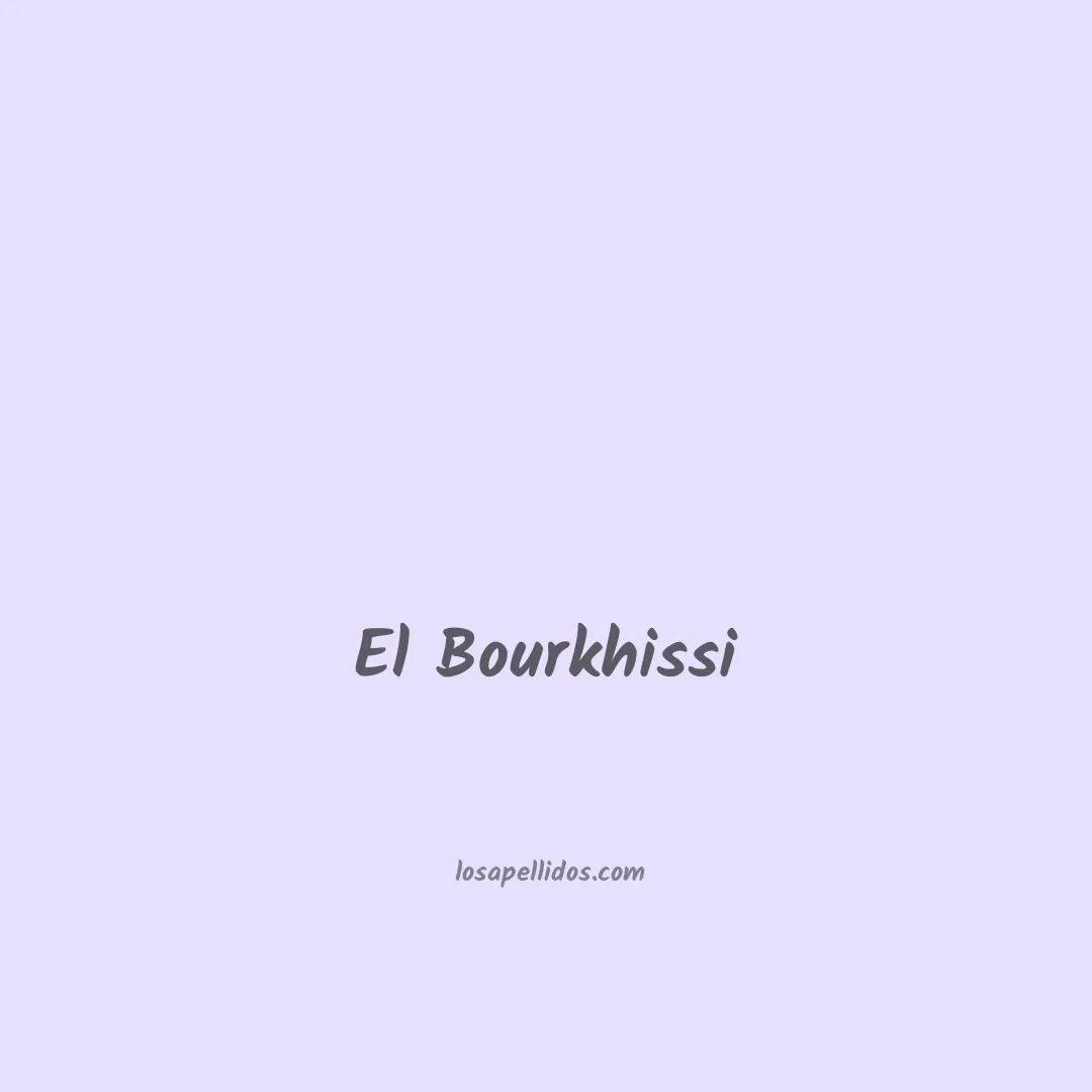 El bourkhissi en chino