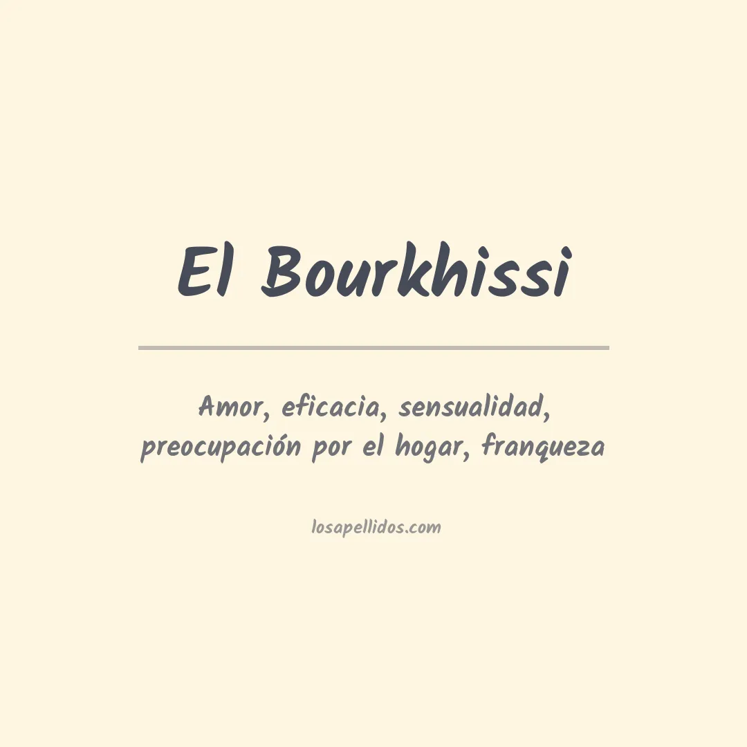 Apellido El bourkhissi