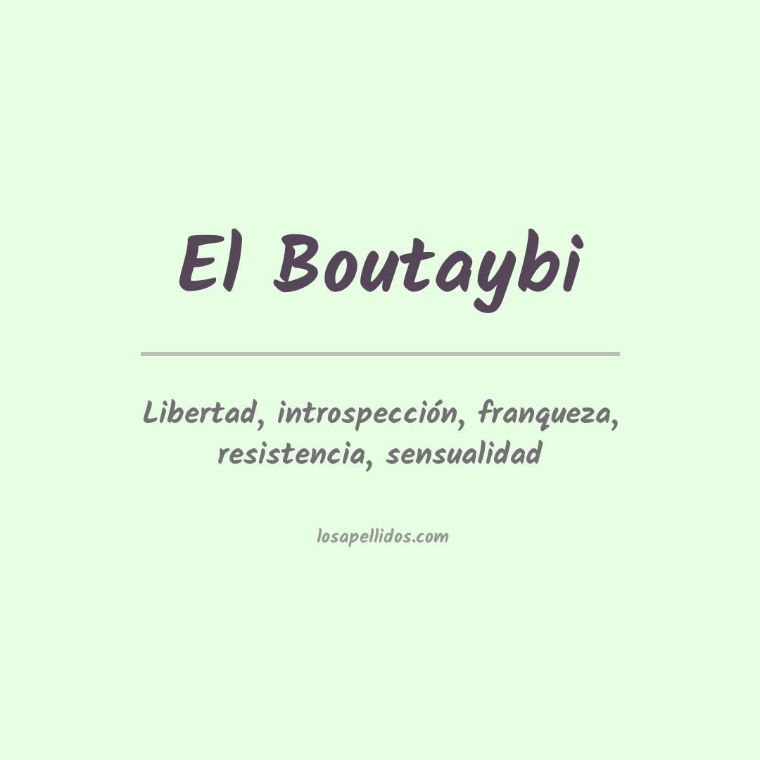 Apellido El boutaybi