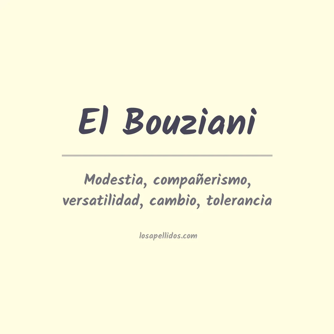 Apellido El bouziani