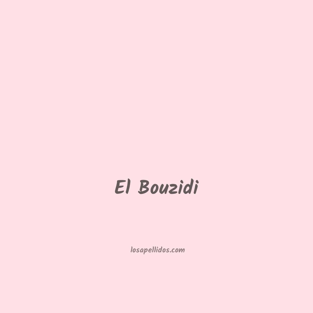El bouzidi en chino