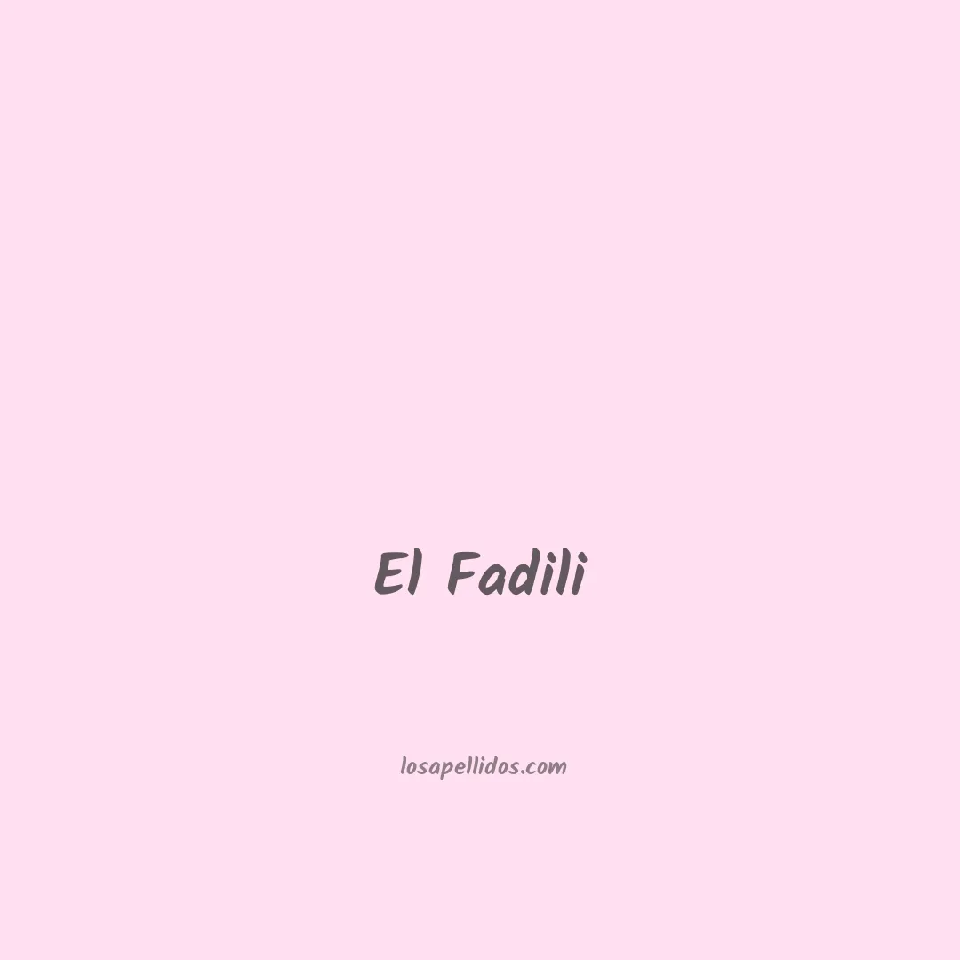 El fadili en chino