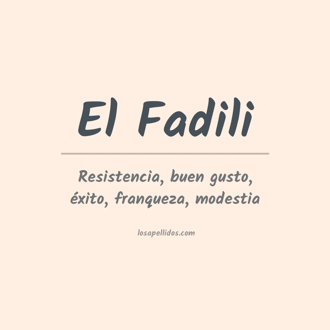 Apellido El fadili