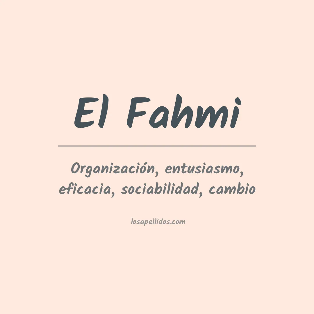 Apellido El fahmi