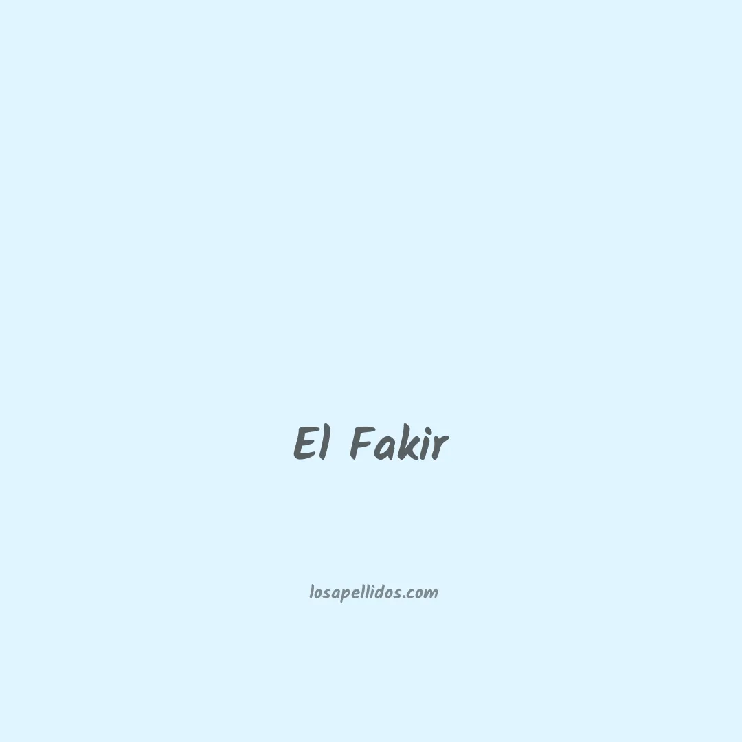 El fakir en chino