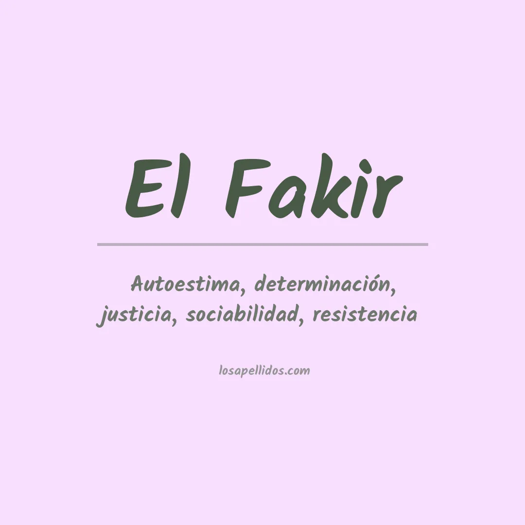 Apellido El fakir