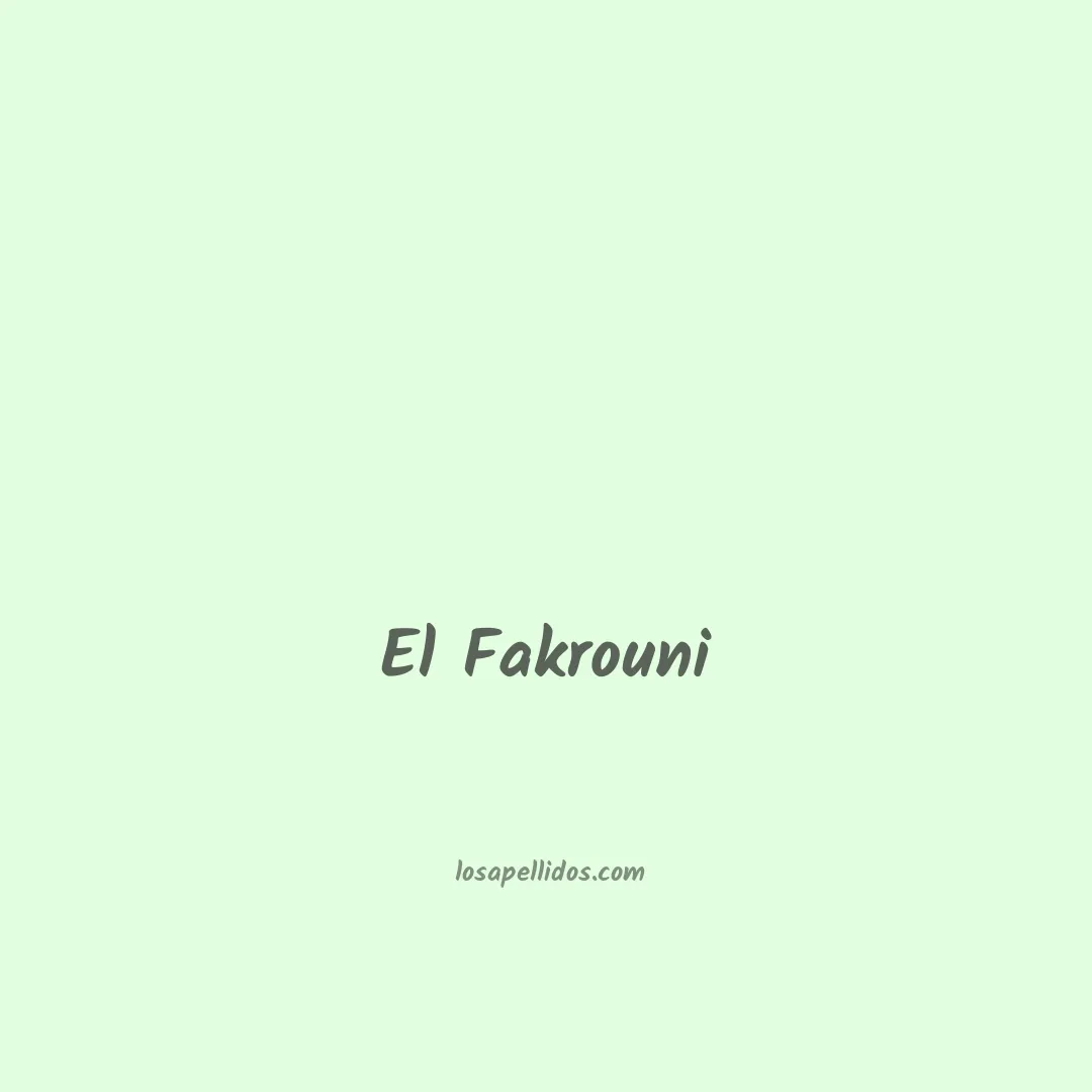 El fakrouni en chino
