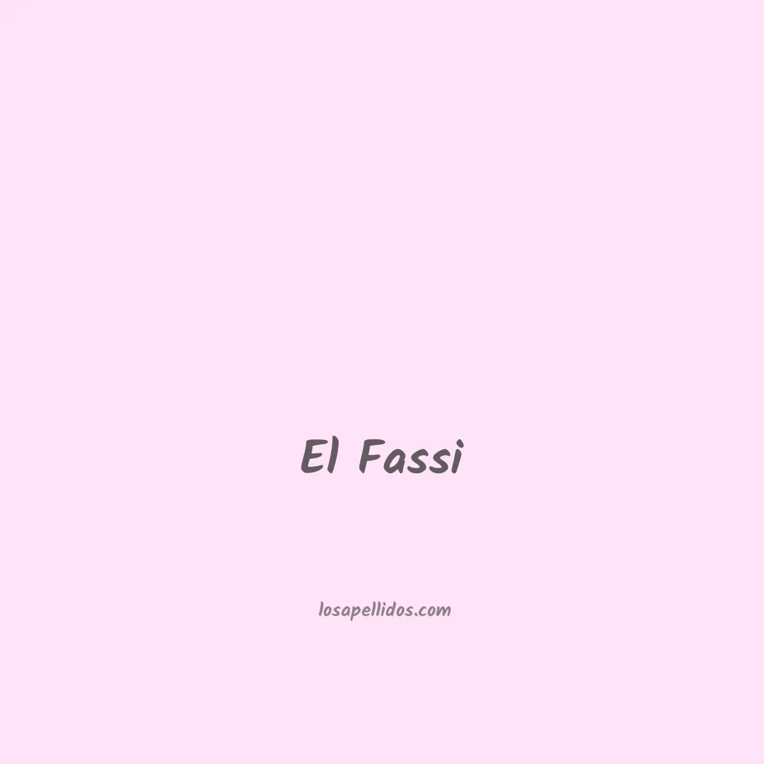 El fassi en chino