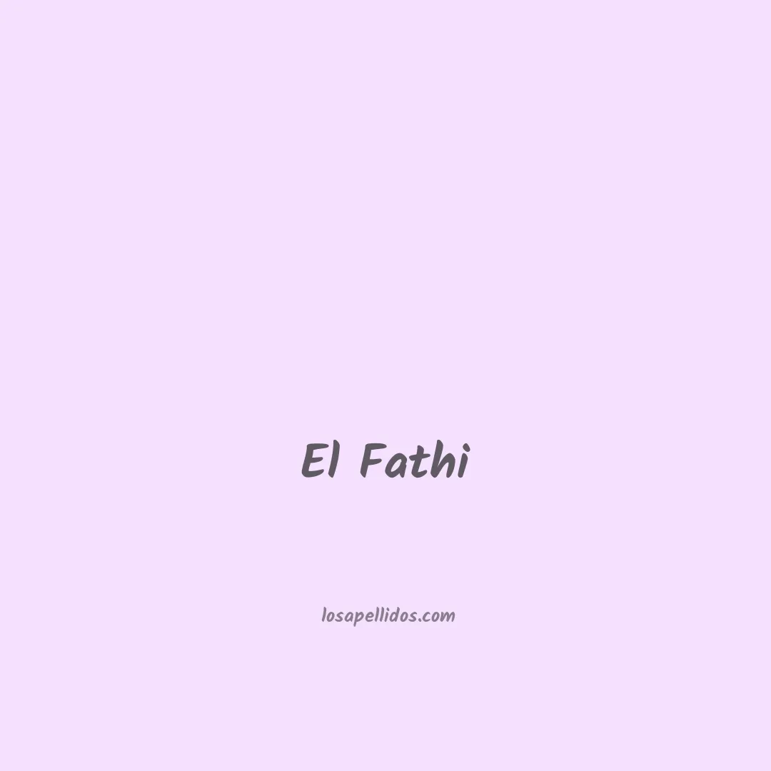 El fathi en chino