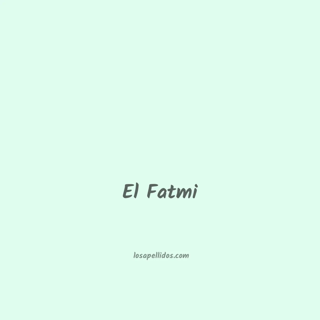 El fatmi en chino