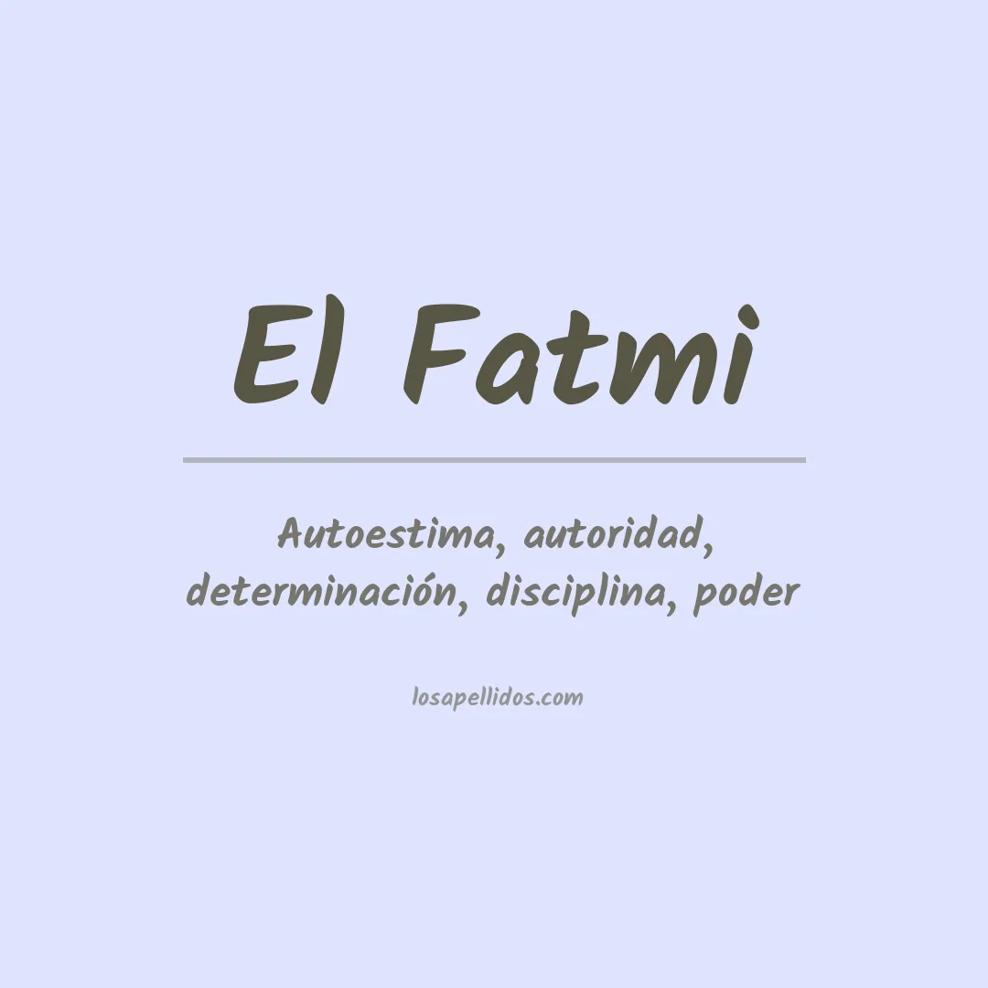 Apellido El fatmi