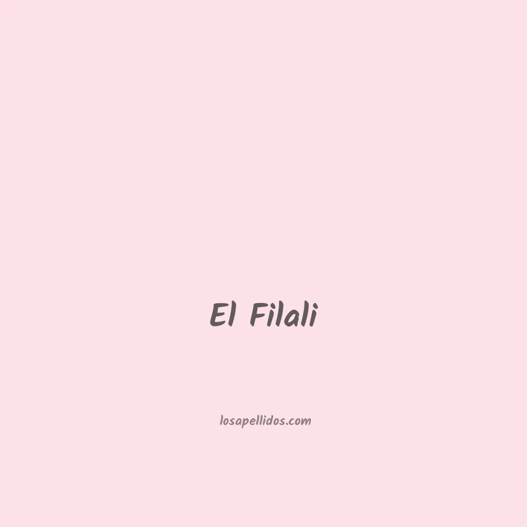 El filali en chino