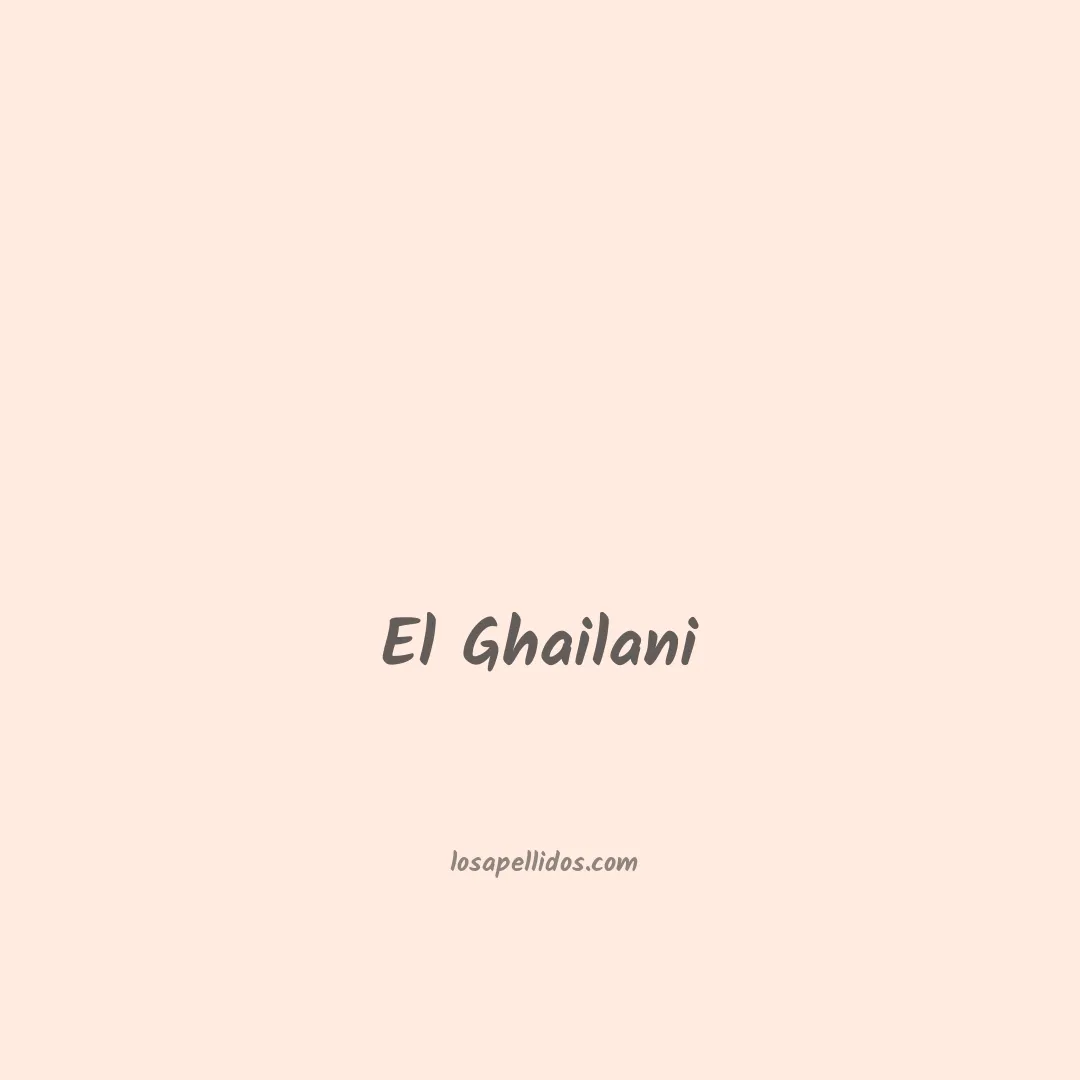 El ghailani en chino