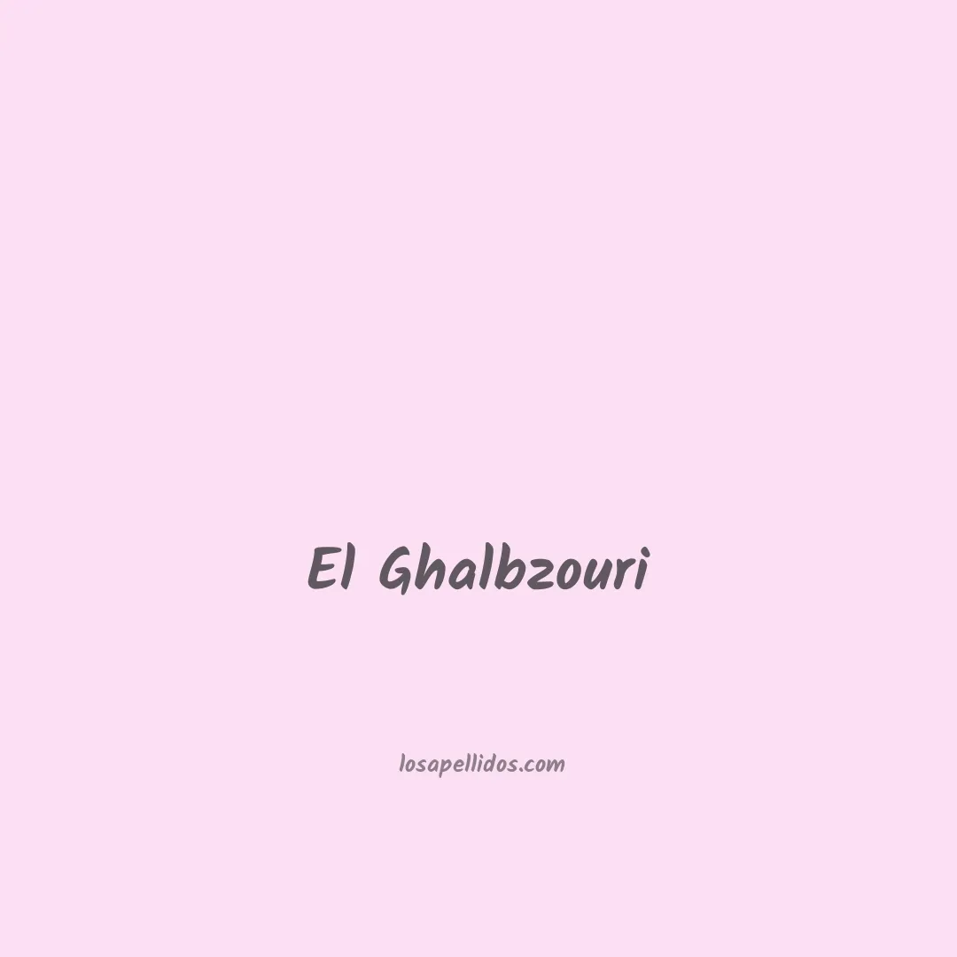 El ghalbzouri en chino