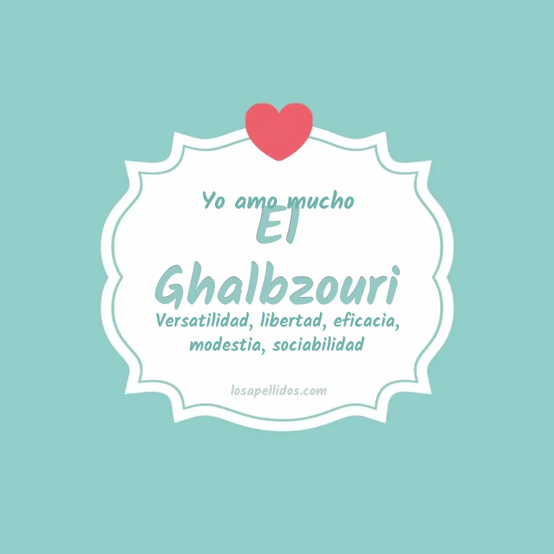 Yo amo mucho El ghalbzouri