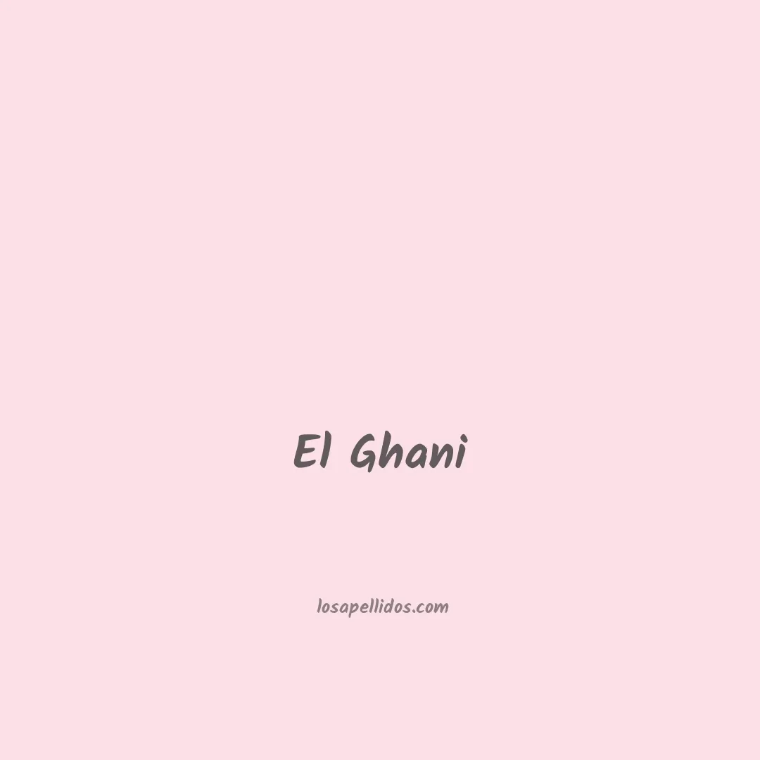 El ghani en chino