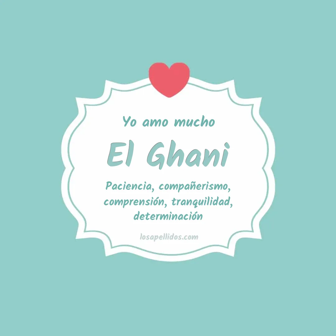 Yo amo mucho El ghani