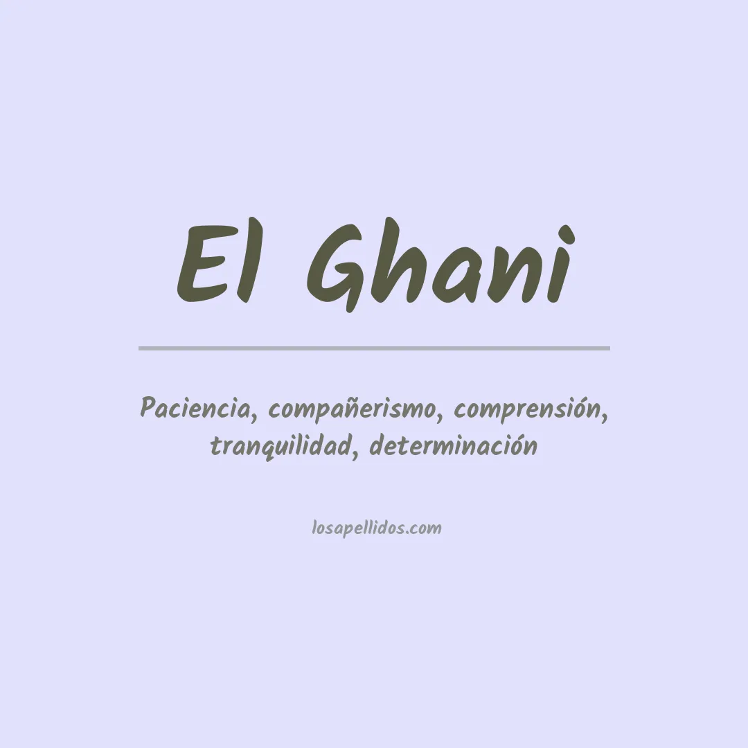 Apellido El ghani