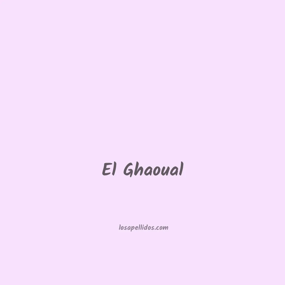 El ghaoual en chino