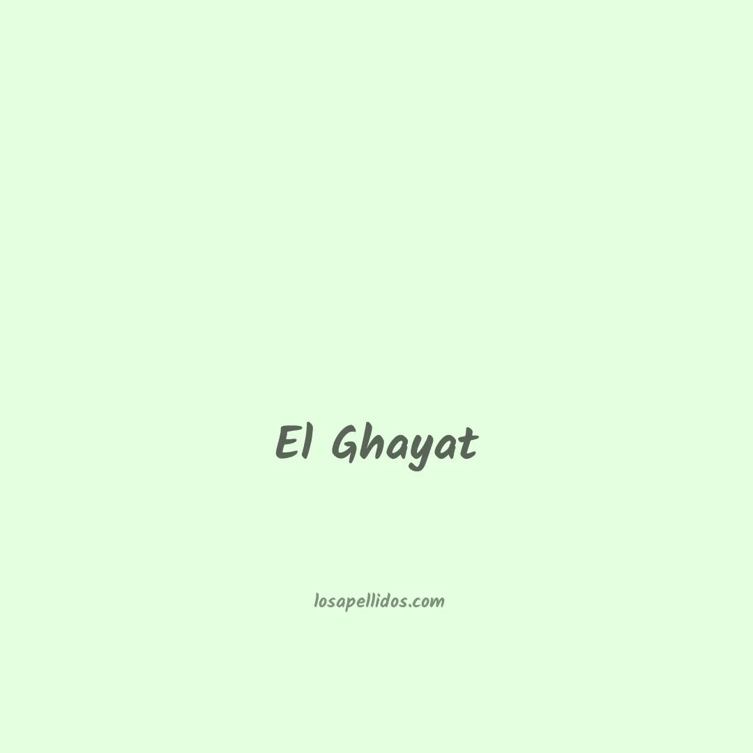 El ghayat en chino