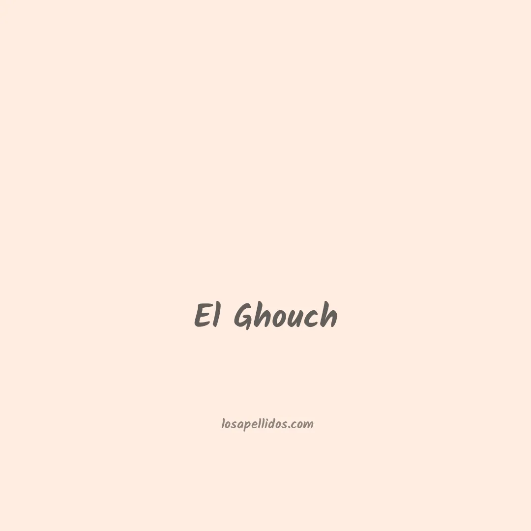 El ghouch en chino