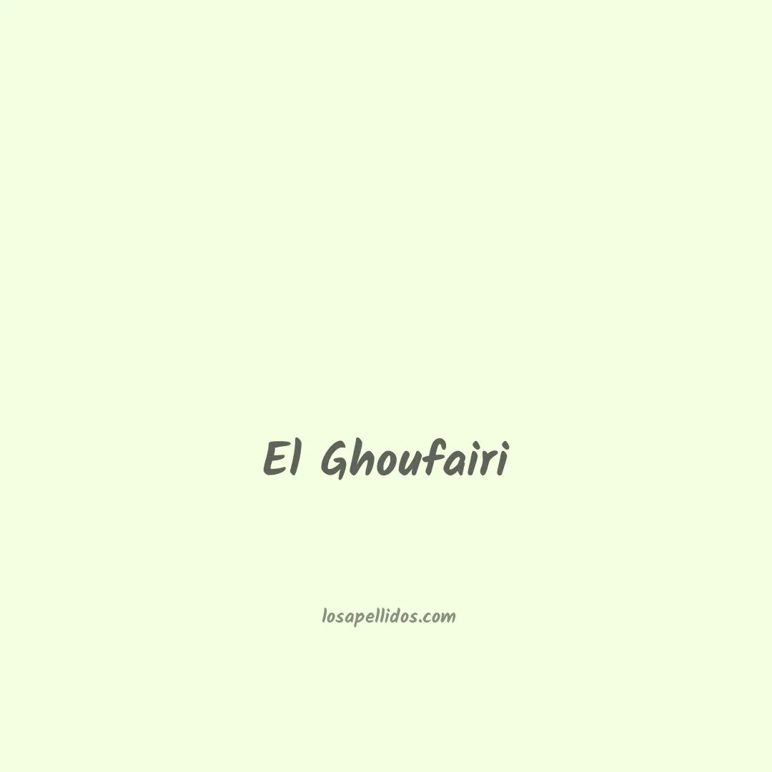 El ghoufairi en chino