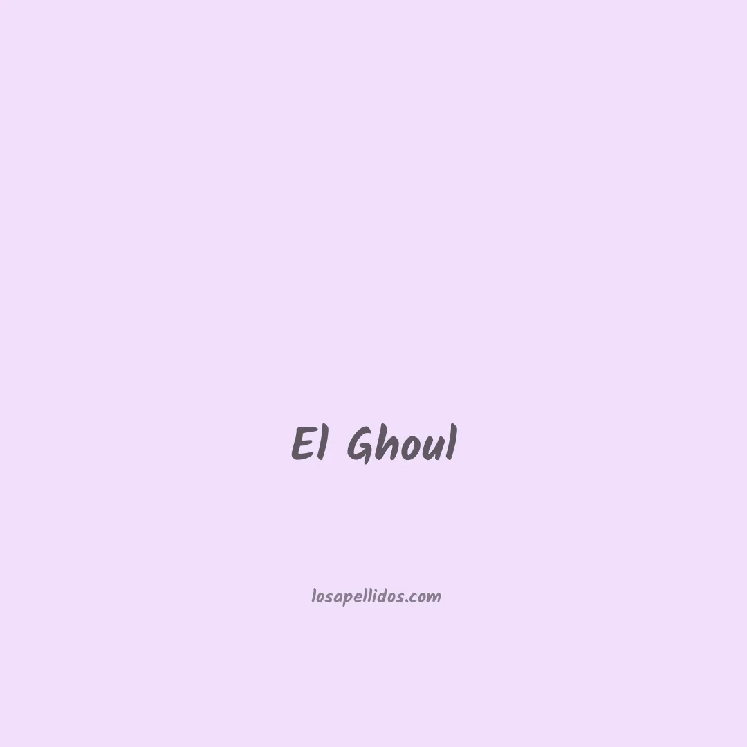 El ghoul en chino