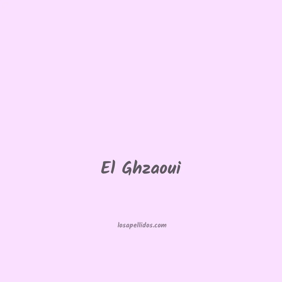 El ghzaoui en chino