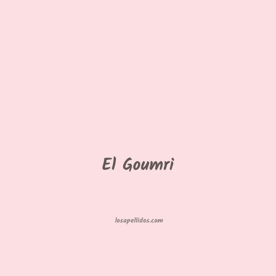El goumri en chino