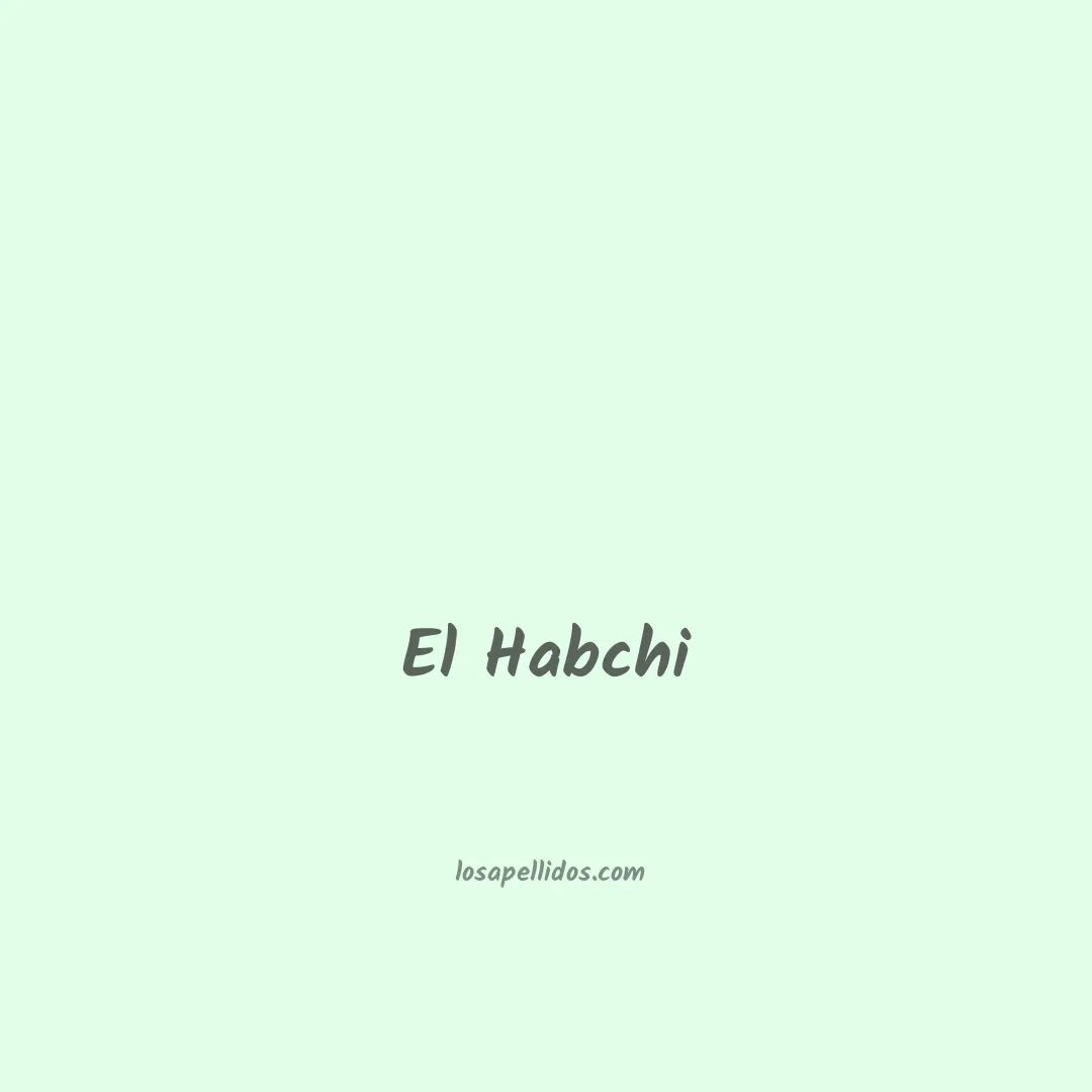 El habchi en chino