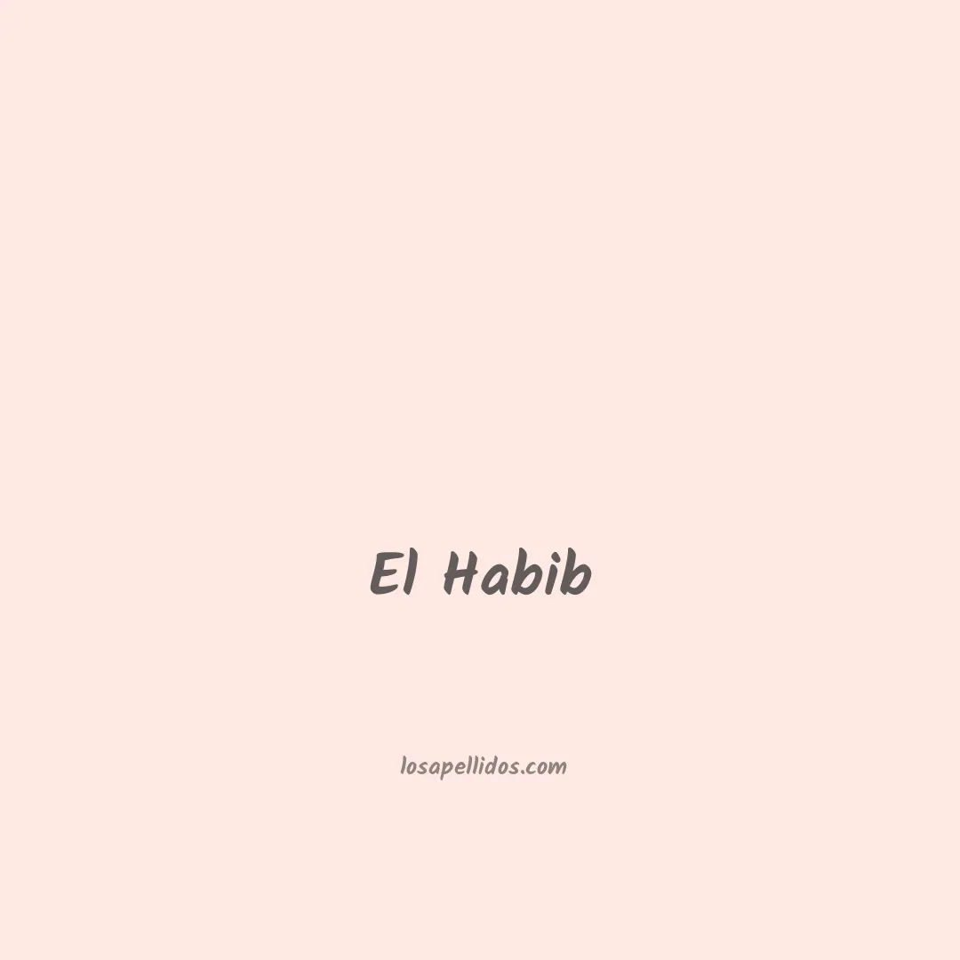 El habib en chino