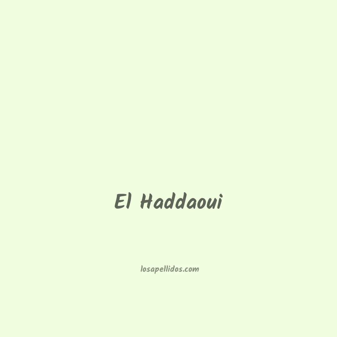 El haddaoui en chino