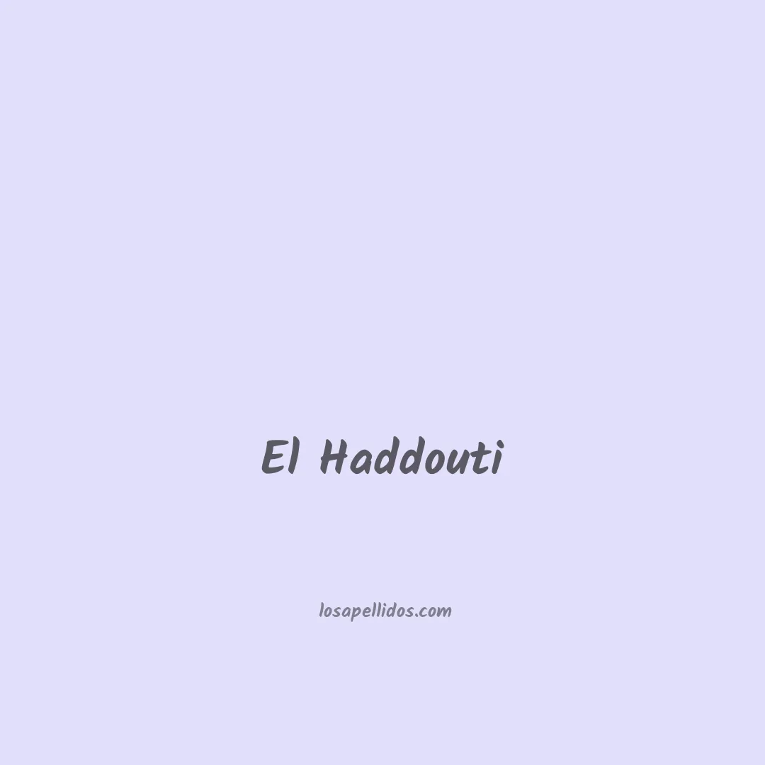 El haddouti en chino