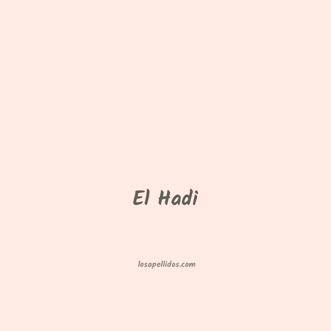 El hadi en chino
