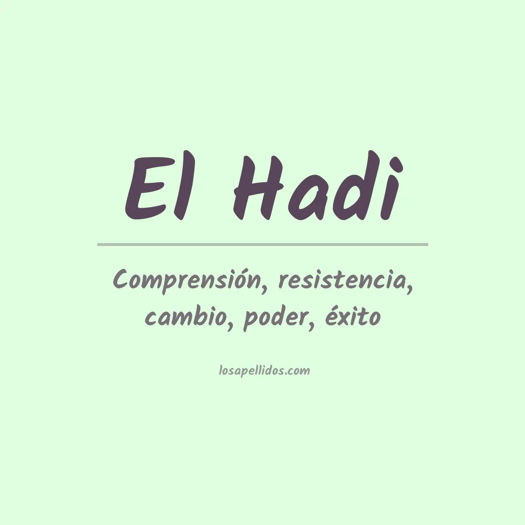 Apellido El hadi