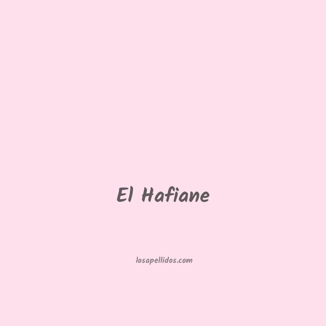 El hafiane en chino