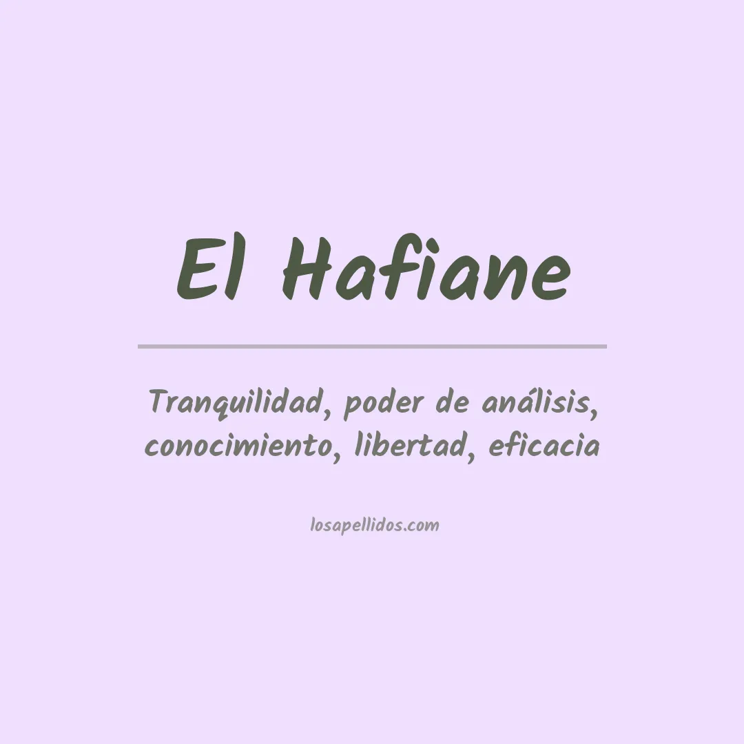 Apellido El hafiane