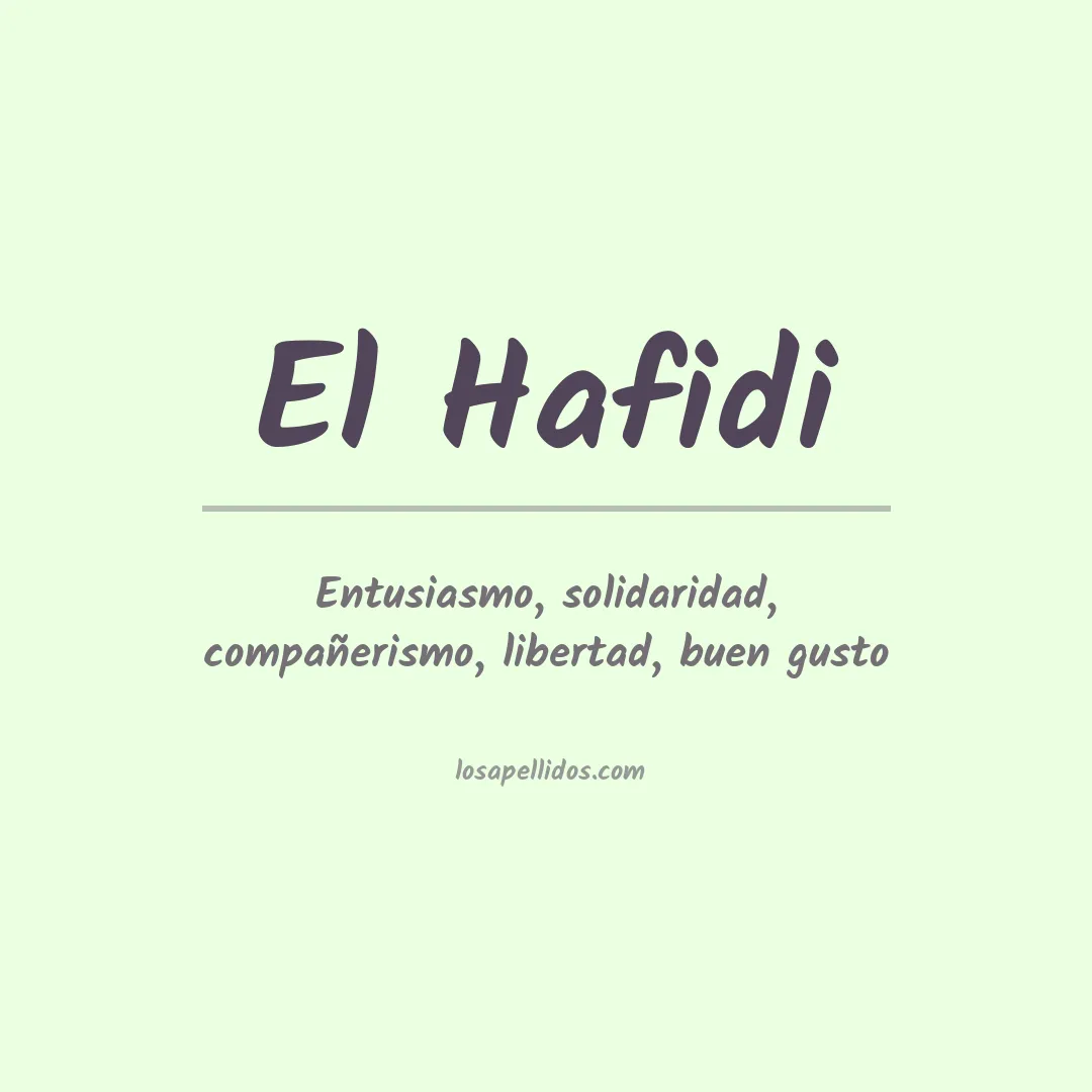Apellido El hafidi