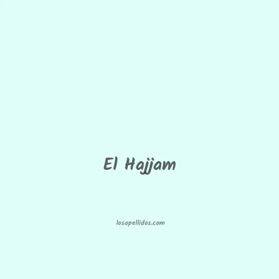 El hajjam en chino