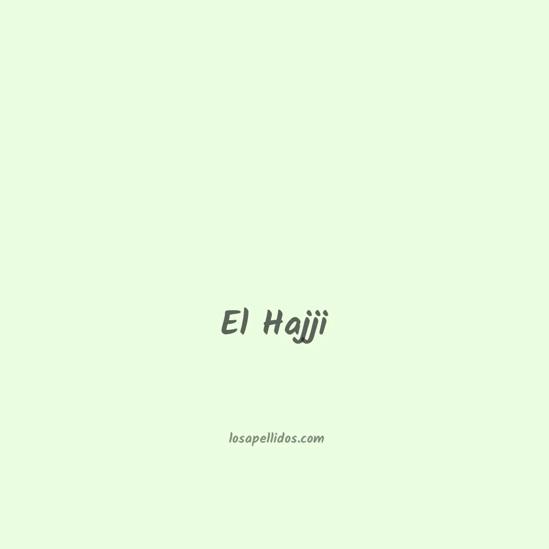 El hajji en chino