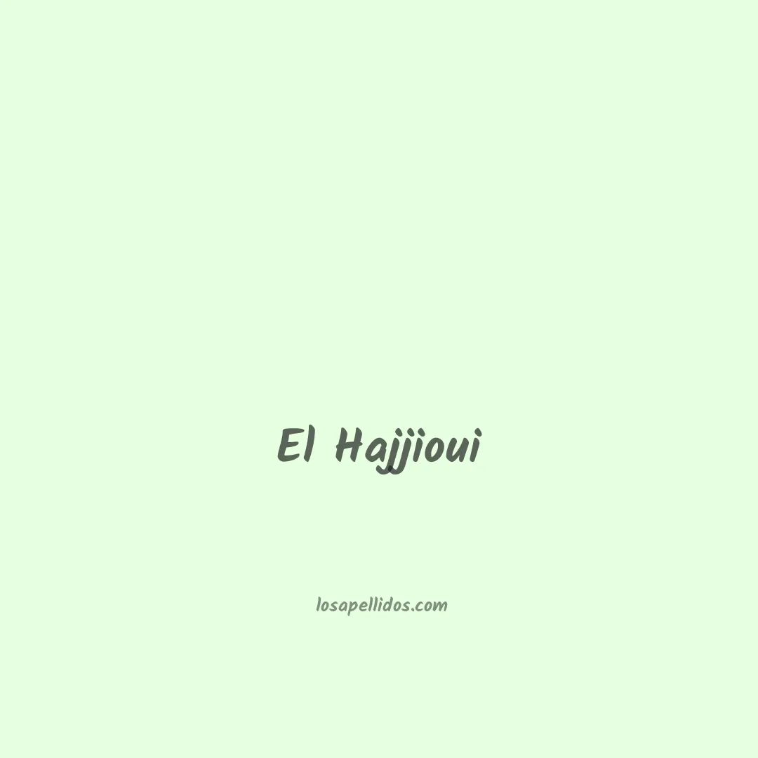 El hajjioui en chino