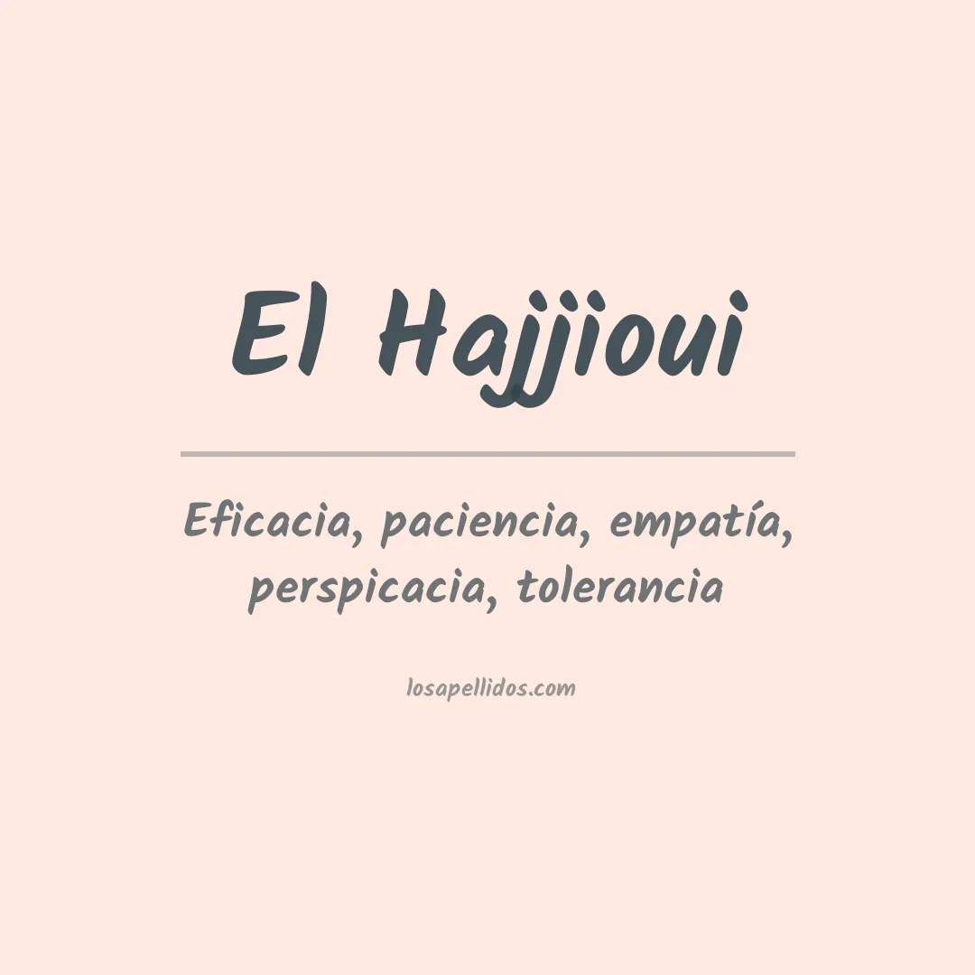 Apellido El hajjioui