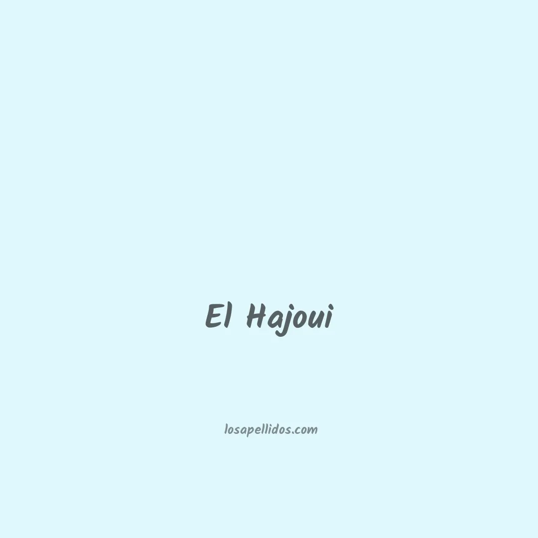 El hajoui en chino
